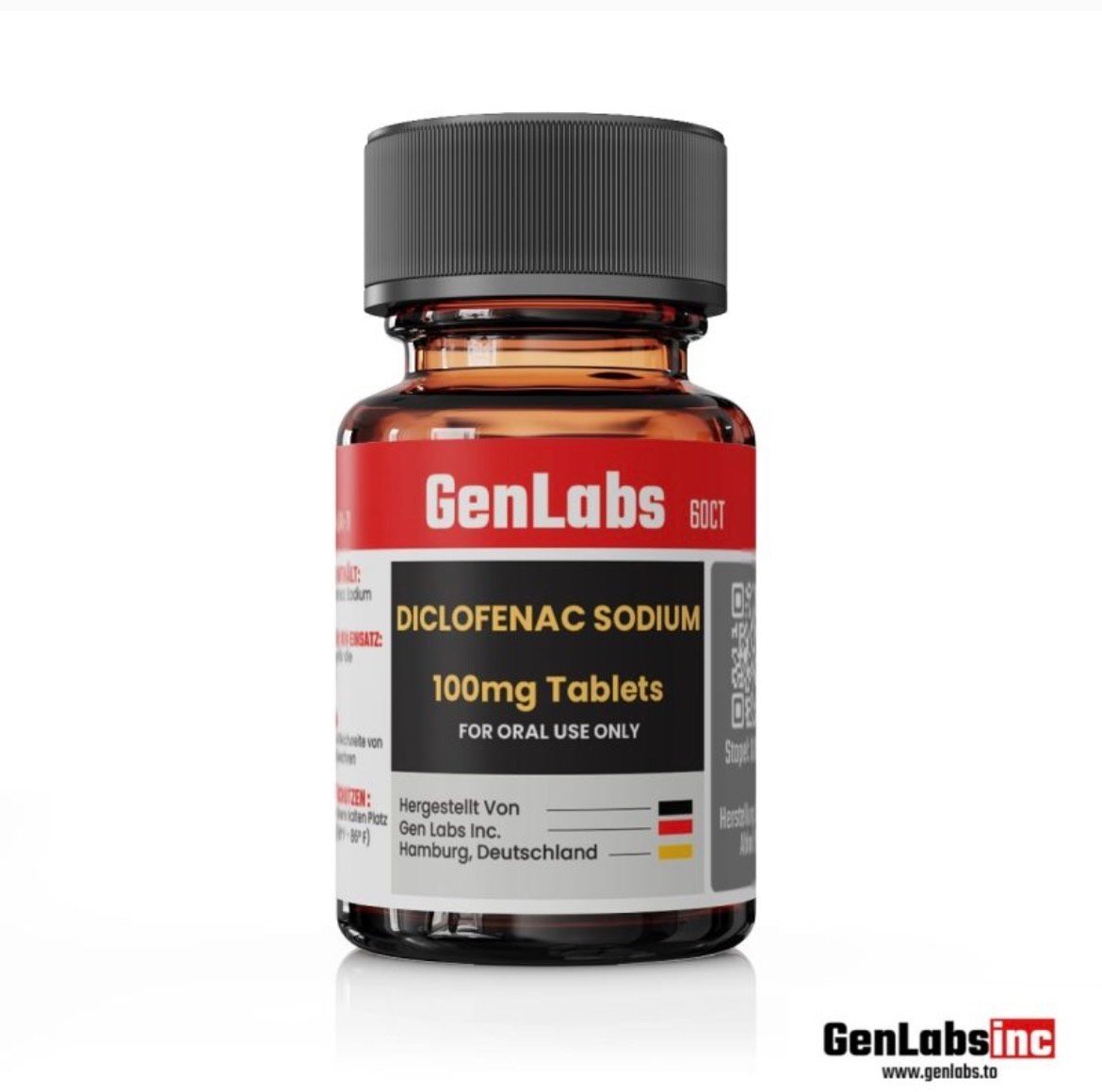 Diclofenac Sodium 100 Mg – (60 Tablets) – Genlabs — Certificate of Analysis