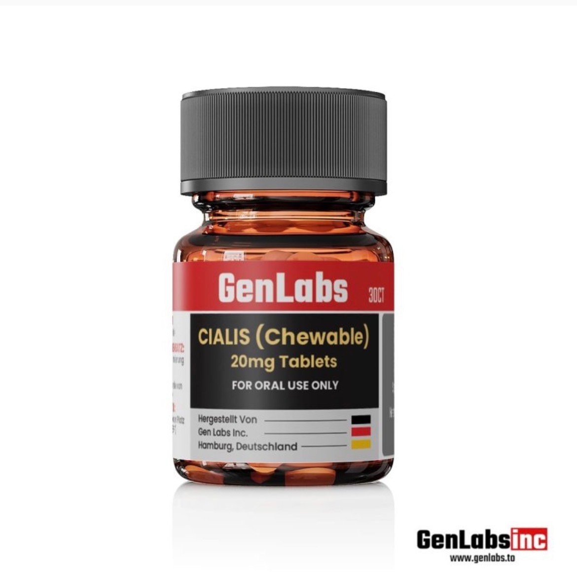 Cialis (Chewable) 20 Mg – (30 Tablets) – Genlabs — Certificate of Analysis