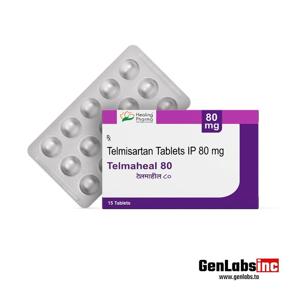 Telmisartan (telmaheal) 80 mg - (15 Tablets Strip) - Healing Pharma