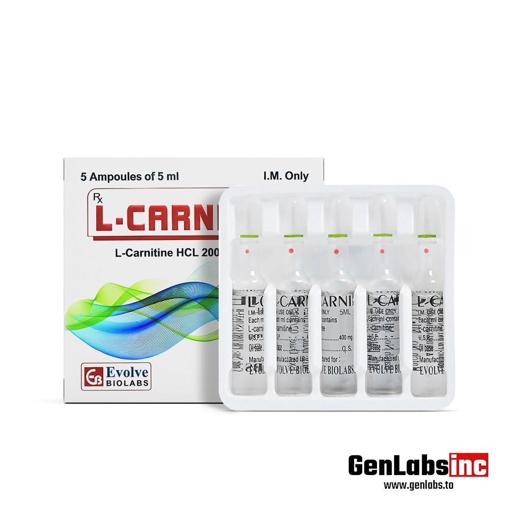 L – Carnibol ( L – Carnitine Hcl 2000mg / 5ml ) – 5 Ampoules Box – Evolvo Bio Labs