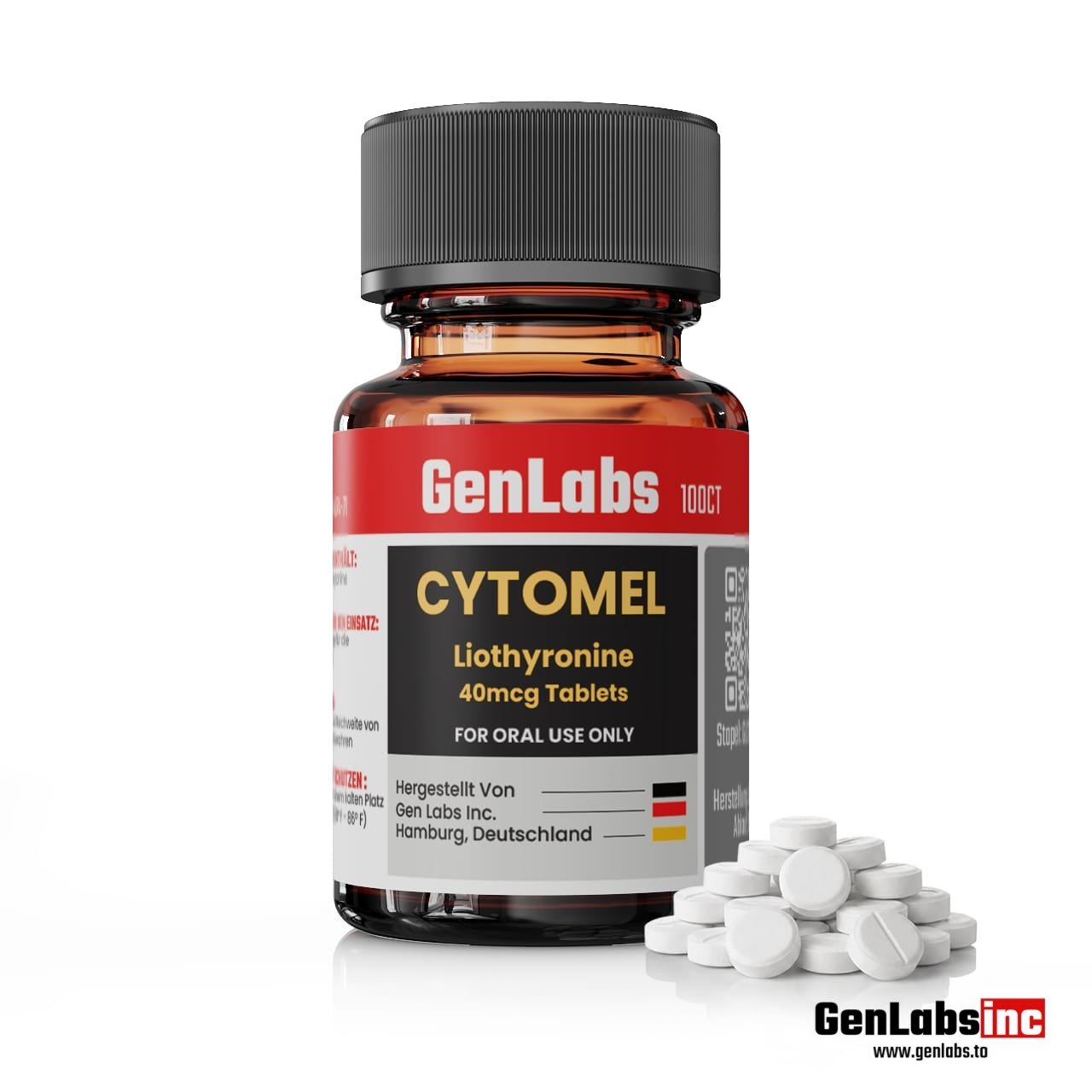 T3 Liothyronine 40mcg Genlabs – 100 Tablets