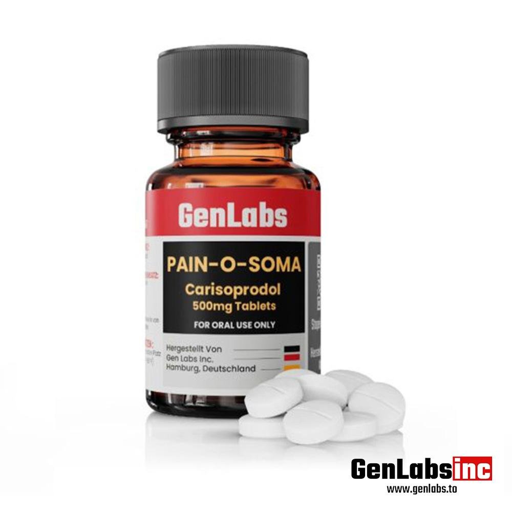 Pain – O – Soma (carisoprodol) 500 mg – 30 Tablets – Genlabs