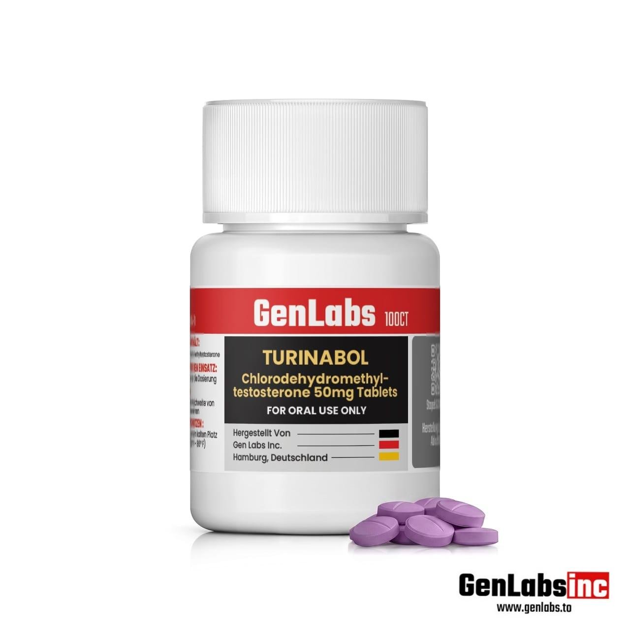 Turinabol 50mg Genlabs – 100 Tablets