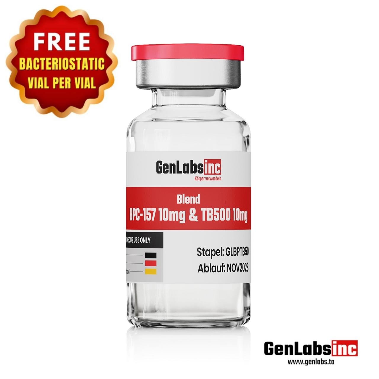 BPC-157 10mg TB-500 10mg Genlabs Blend Vial