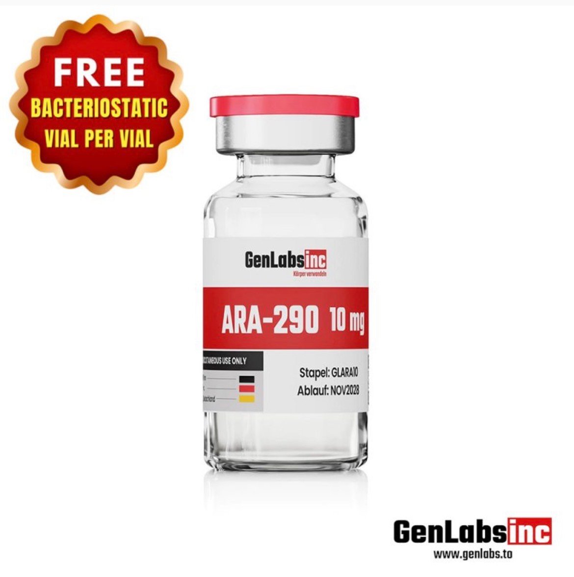Ara – 290 10mg Vial – (with Bacteriostatic Water) – Genlabs
