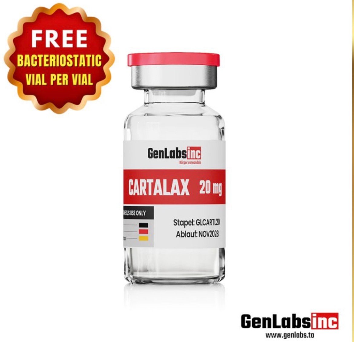 Cartalax 20mg Vial – (with Bacteriostatic Water) – Genlabs