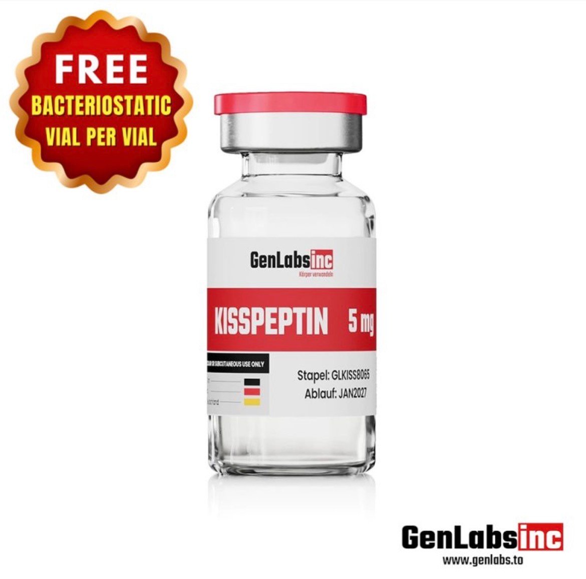 Kisspeptin 5mg Vial – (with Bacteriostatic Water) – Genlabs