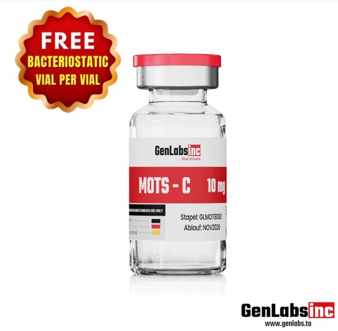 Mots – C 10mg Vial – (with Bacteriostatic Water) – Genlabs