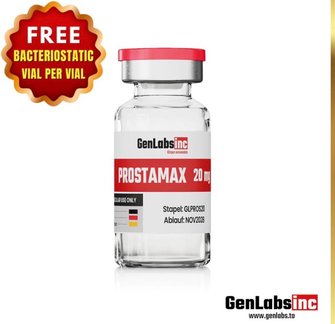 Prostamax 20mg Vial – (with Bacteriostatic Water) – Genlabs