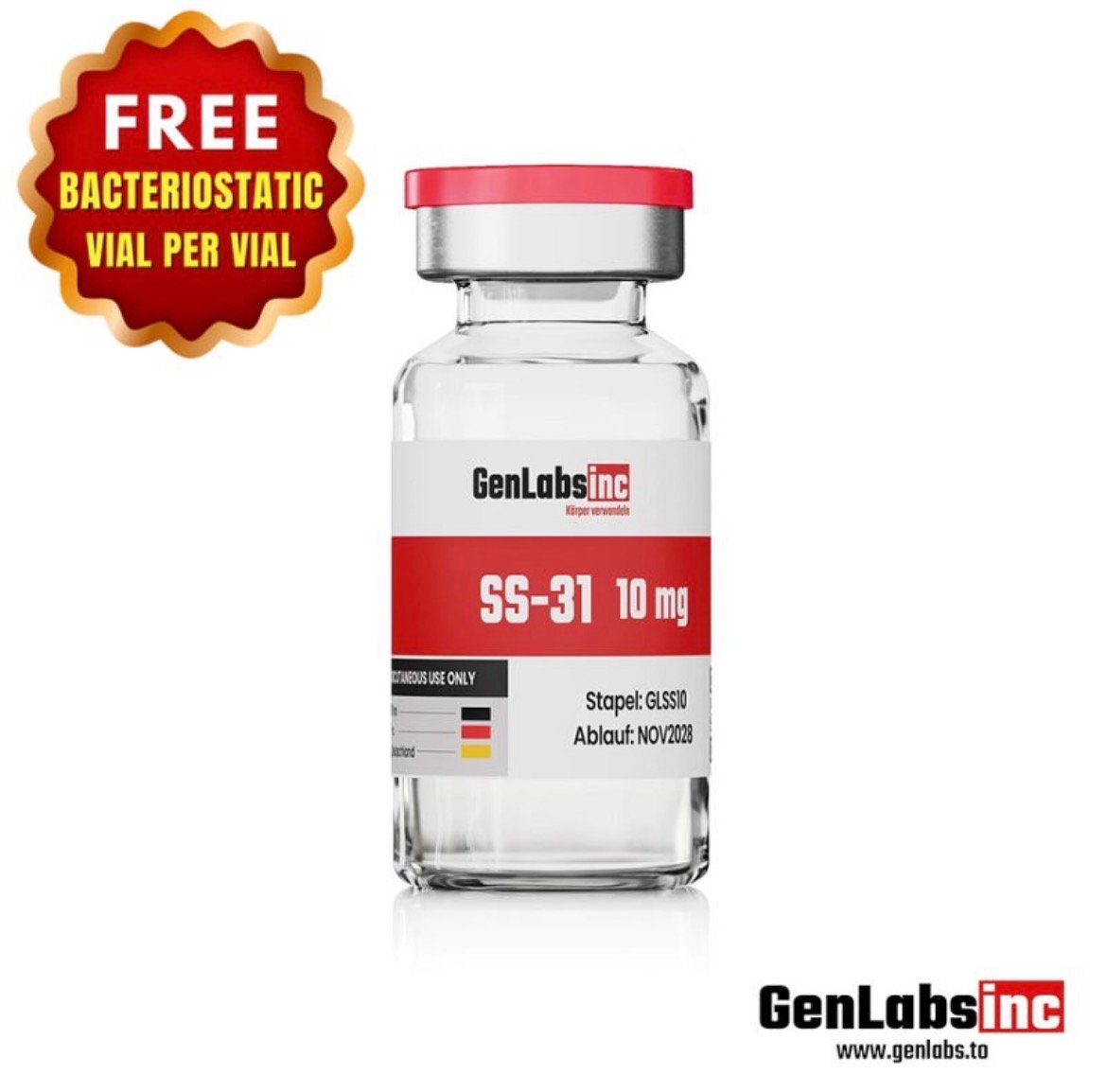 Ss – 31 – 10mg Vial – (with Bacteriostatic Water) – Genlabs