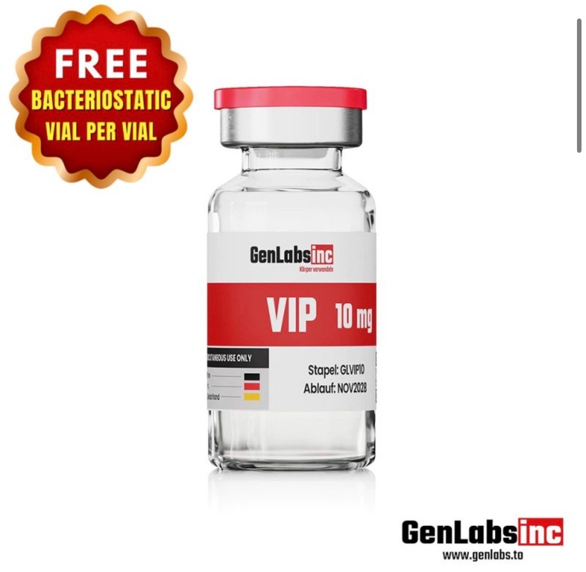 Vip 10mg Vial – (with Bacteriostatic Water) – Genlabs