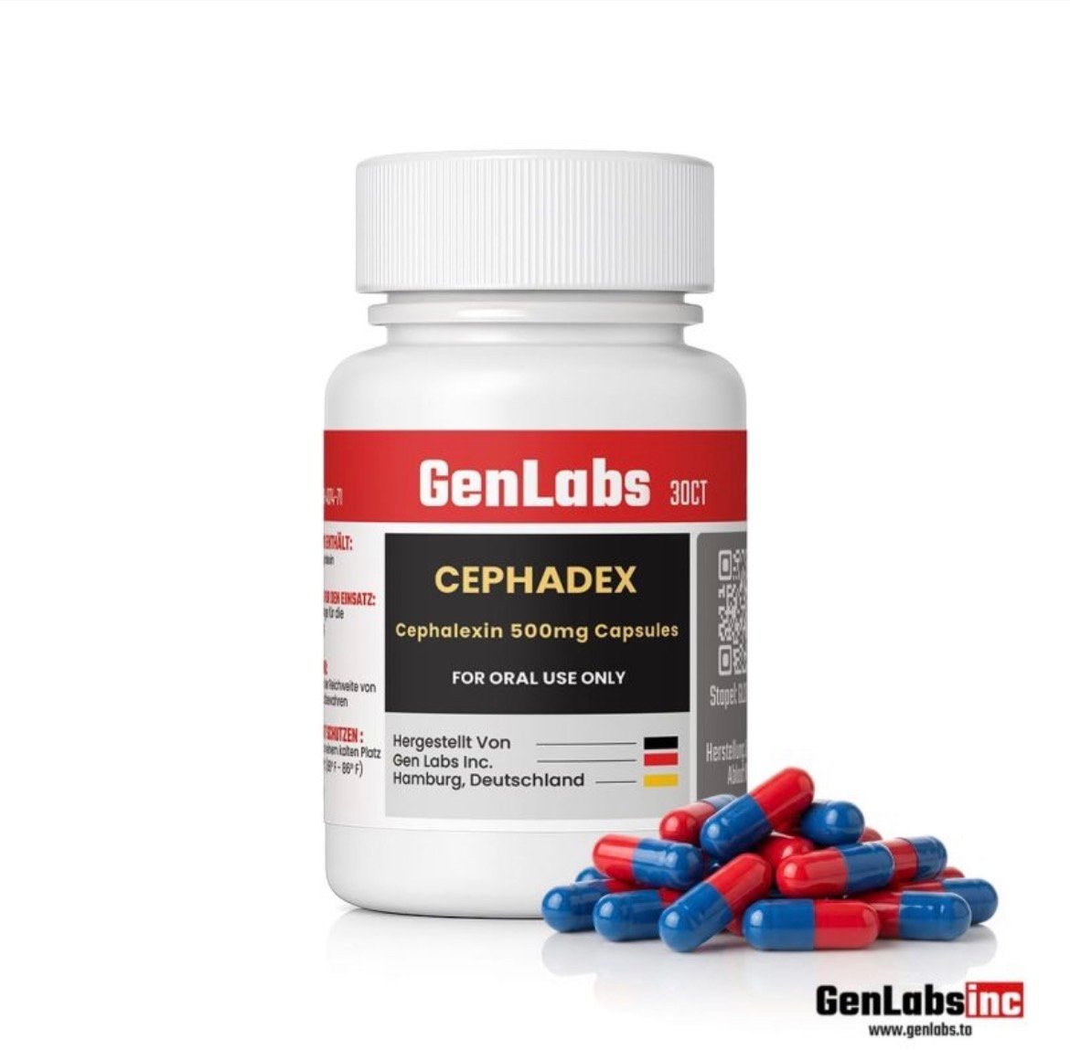 Cephadex (Cephalexin ) – 500 Mg – 30 Capsules – Genlabs