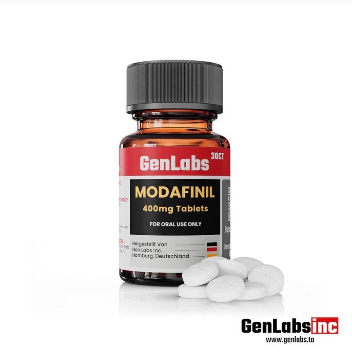 MODAFINIL TABLETS USP 400 MG – 30 TABLETS – GENLABS