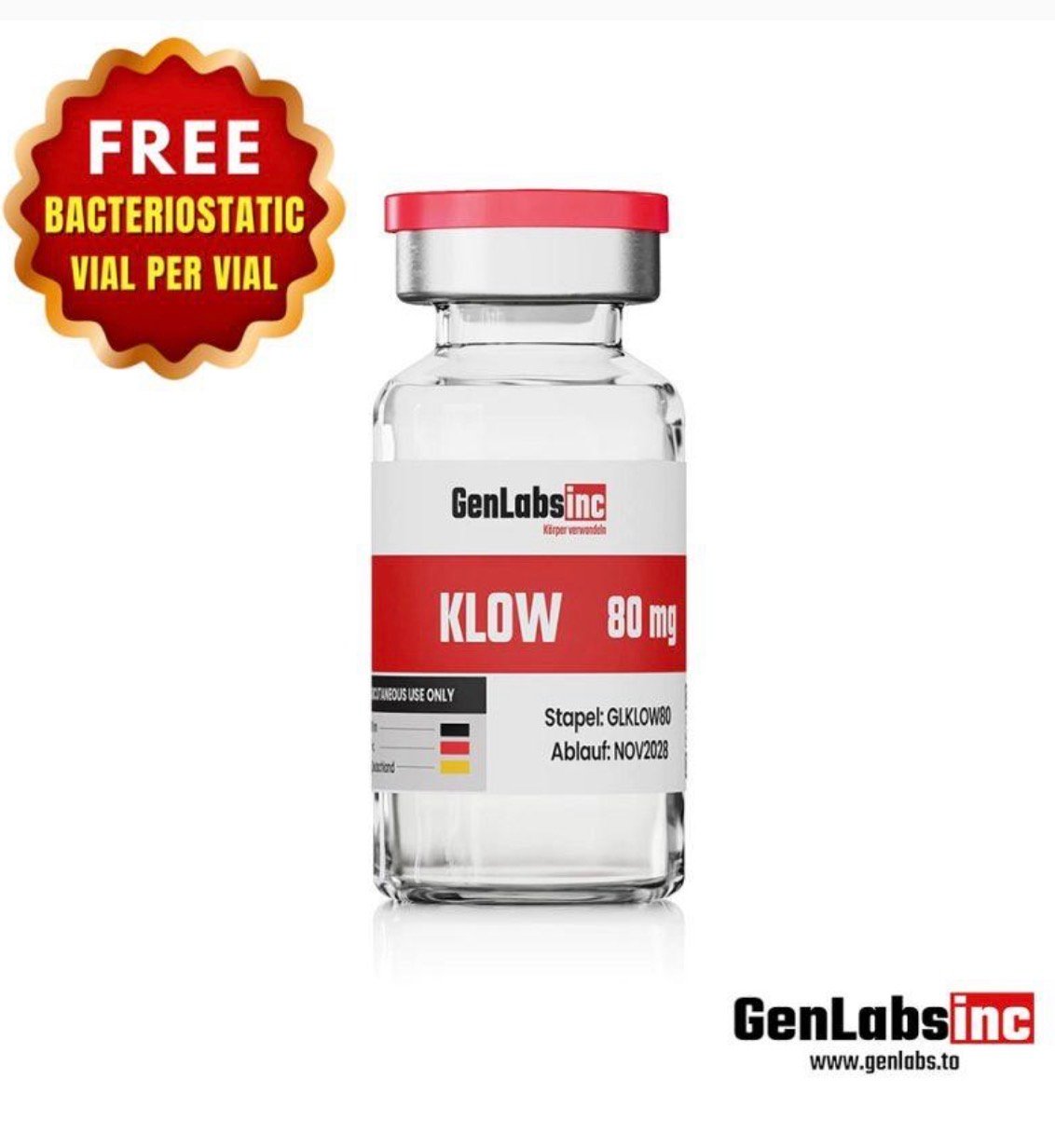 Klow 80mg Vial – (with Bacteriostatic Water) – Genlabs