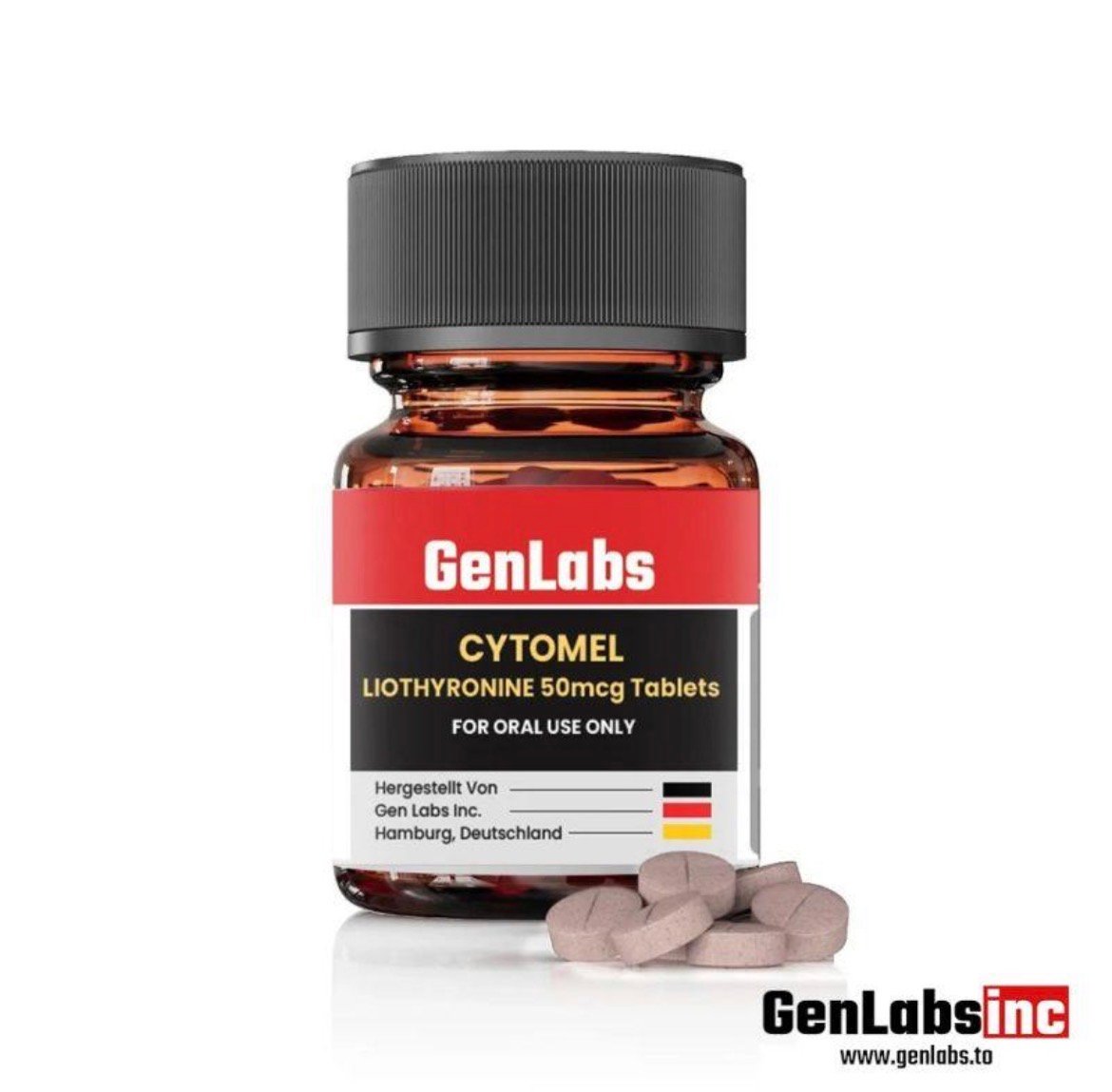 T3 Liothyronine (cytomel) 50 mcg – 100 Tablets – Genlabs