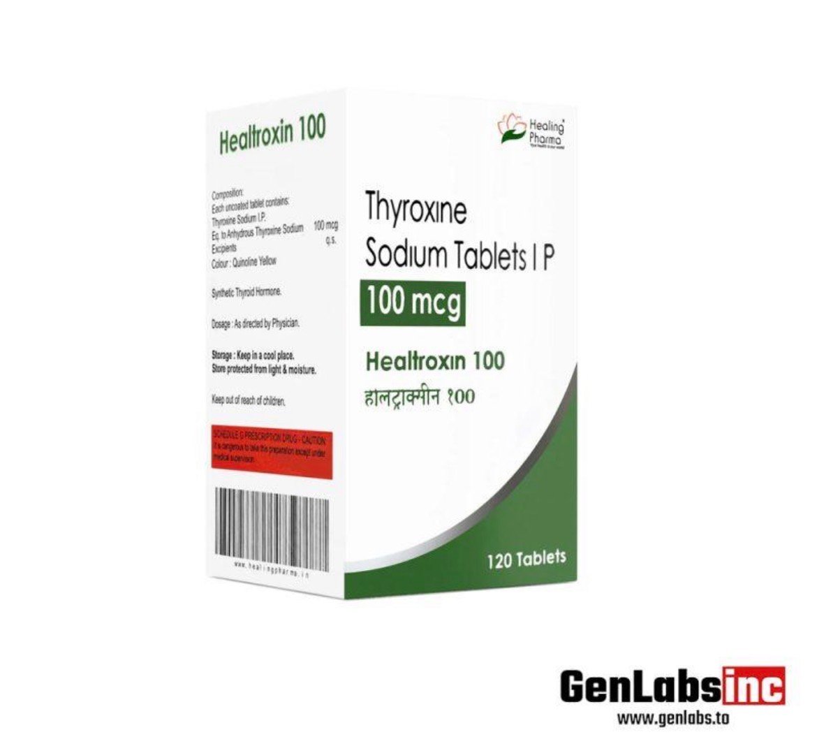 T4 (thyroxine Sodium) 100 mcg – (120 Tablets) – Healing Pharma