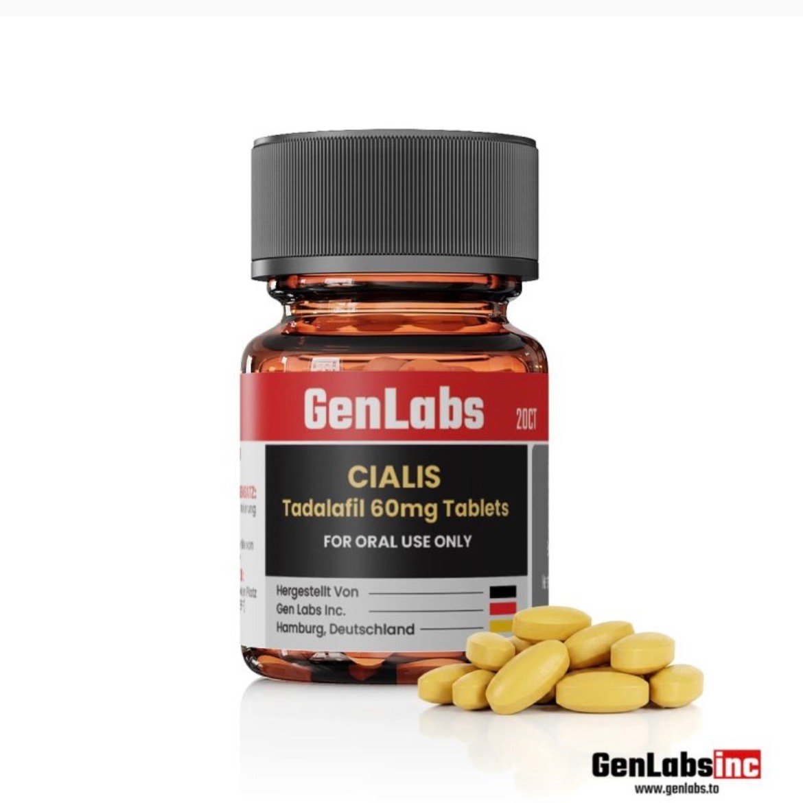 Generic Cialis (Tadalafil) 60 mg (20 Tablets) – Genlabs